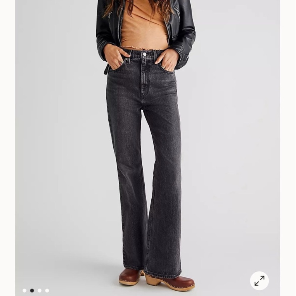 Women's Black Flared Jeans